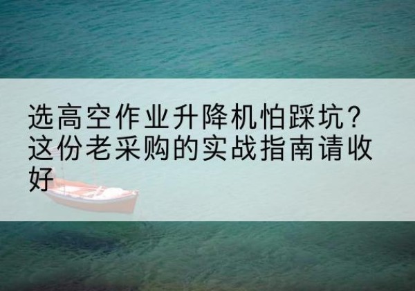 福贡高空作业升降机厂家推荐-选高空作业升降机怕踩坑？这份老采购的实战指南请收好