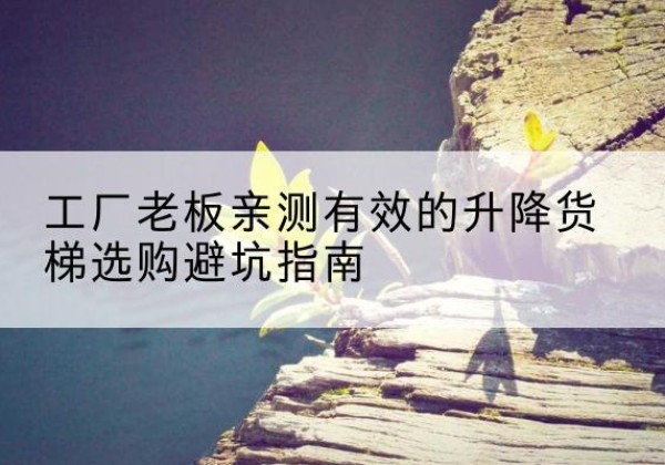 福贡升降货梯怎么选-工厂老板亲测有效的升降货梯选购避坑指南